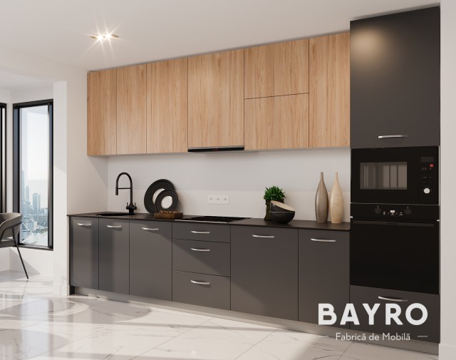 Кухня Vision Rockford hickory / Storm grey bayro.md Кухня Vision Rockford hickory / Storm grey photo