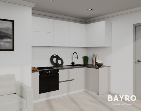Кухня Monti Cucine White Mat / Trend Grey bayro.md Кухня Monti Cucine White Mat / Trend Grey photo