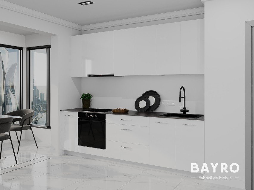 Bucătărie Spring White gloss / White gloss bayro.md Bucătărie Spring White gloss / White gloss photo