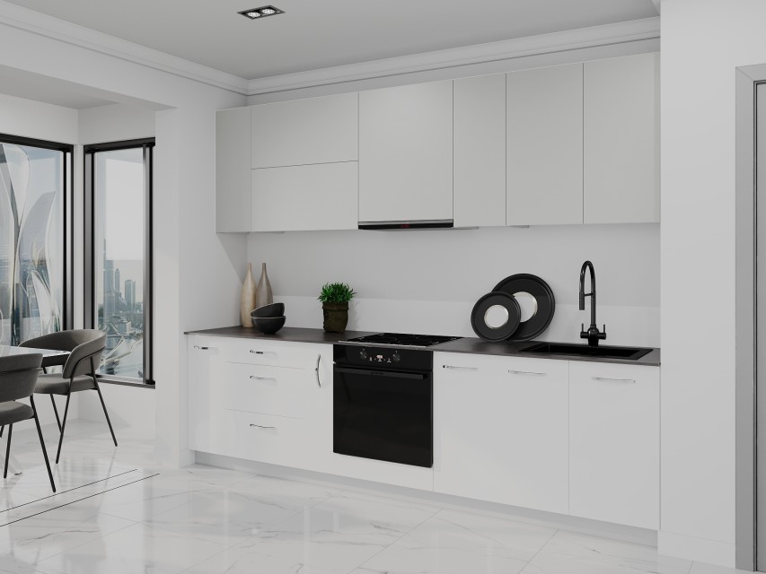 Кухня Spring Light grey / White bayro.md Кухня Spring Light grey / White photo