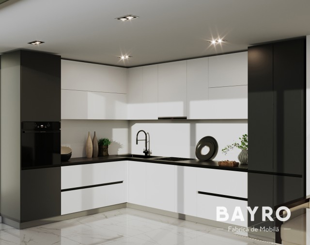 Кухня Domina White / Storm grey bayro.md Кухня Domina White / Storm grey photo