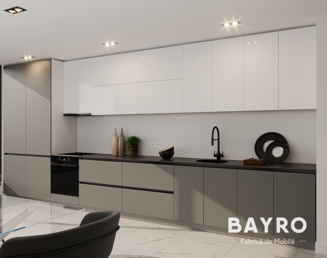 Кухня Domina White / Gri асфальт photo